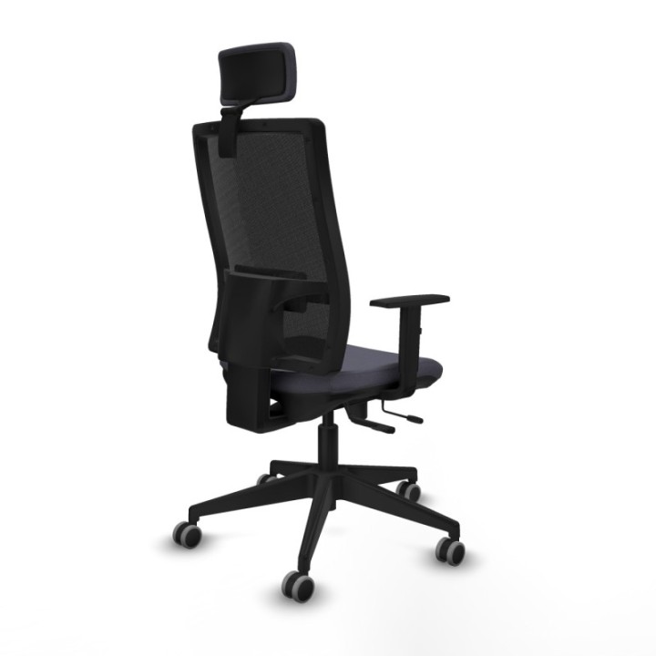 Horna traslack malla negra bali gris oscuro brazos 1D base piramidal cabecero 2D ruedas 65mm engomadas