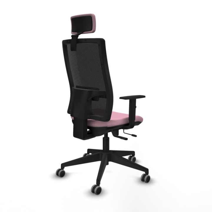 Horna traslack malla negra bali rosa brazos 1D base piramidal cabecero 2D ruedas 65mm engomadas