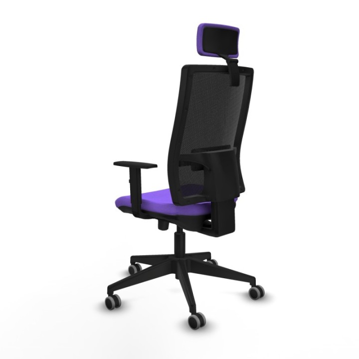 Horna traslack malla negra bali lila brazos 1D base piramidal cabecero 2D ruedas 65mm engomadas