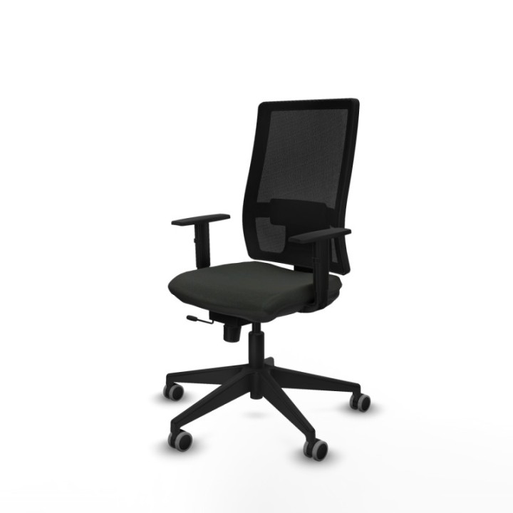 Horna traslack malla negra bali negro brazos 1D base piramidal  ruedas 65mm engomadas