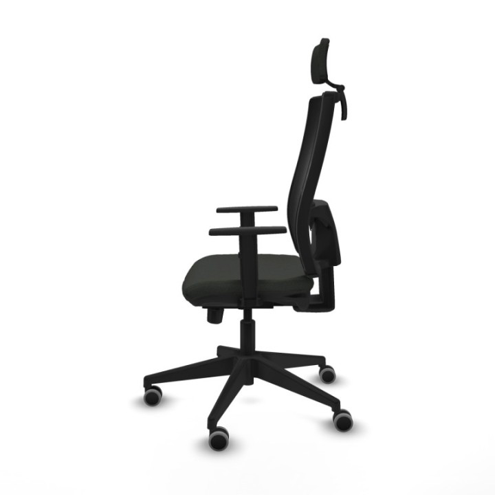 Horna traslack malla negra bali negro brazos 1D base piramidal cabecero 2D ruedas 65mm engomadas