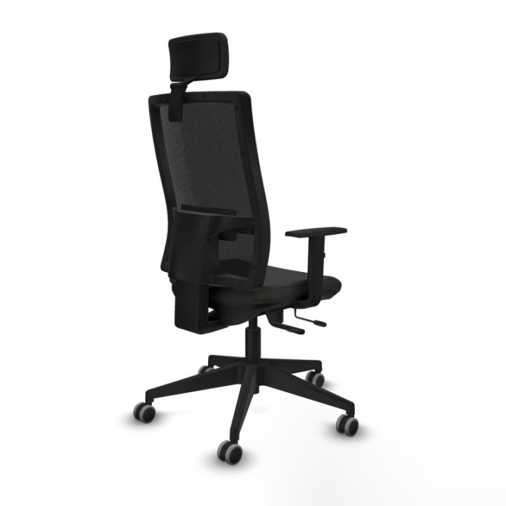 Horna traslack malla negra bali negro brazos 1D base piramidal cabecero 2D ruedas 65mm engomadas