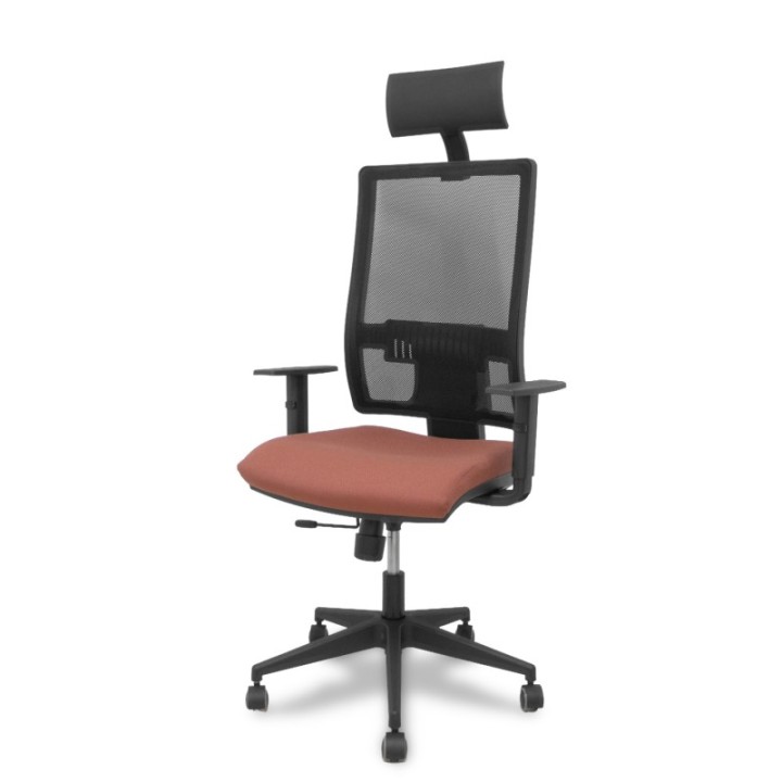 Silla Horna traslack bali marrón brazos regulables ruedas parqué y cabecero