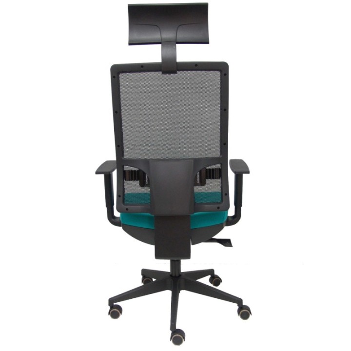 Silla Horna traslack bali turquesa brazos regulables ruedas parqué y cabecero