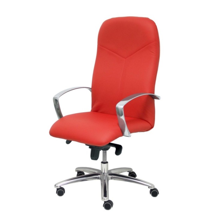 Sillón Caudete piel rojo ferrari