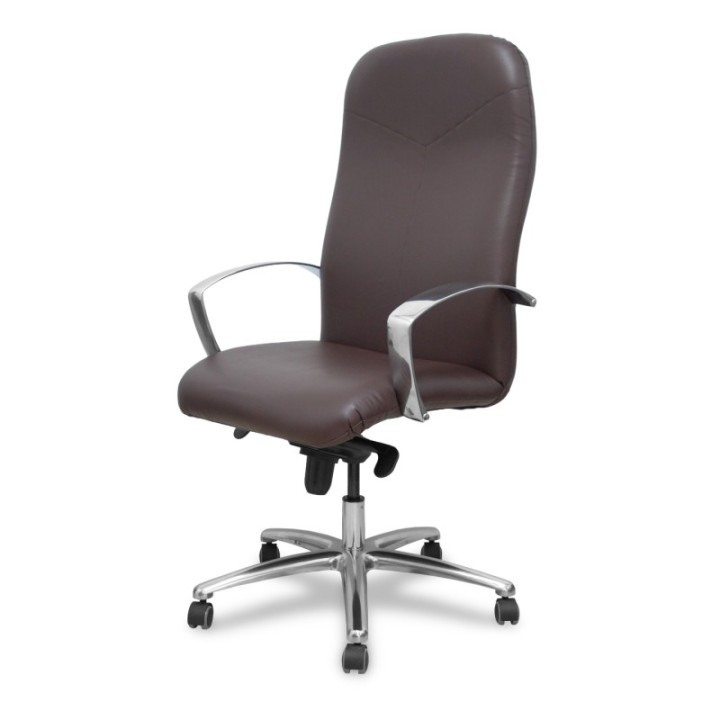 Sillón Caudete similpiel marrón oscuro