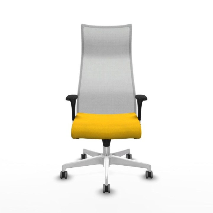 Albacete malla sincro malla blanca bali amarillo brazos 1D base blanca ruedas 65mm engomadas