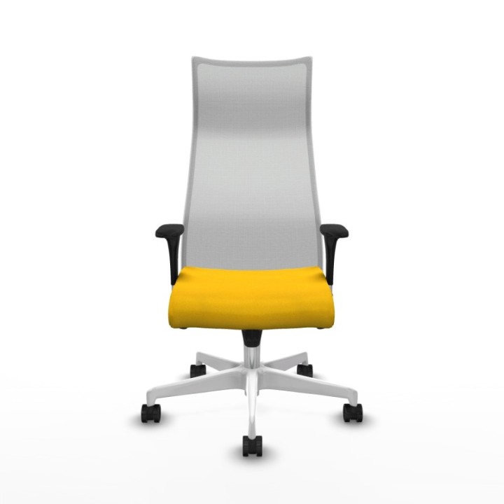 Albacete malla sincro malla blanca bali amarillo brazos 1D base blanca ruedas 65 mm nailon