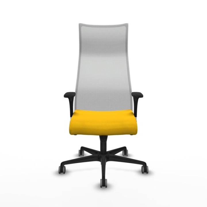 Albacete malla sincro malla blanca bali amarillo brazos 1D base nailon ruedas 65mm engomadas