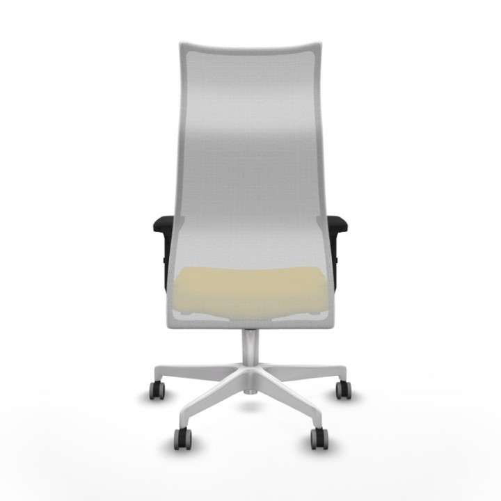 Albacete malla sincro malla blanca bali amarillo brazos 2D base blanca ruedas 65mm engomadas