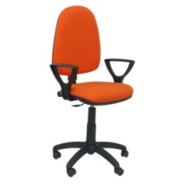 Silla Aýna bali naranja oscuro con brazos