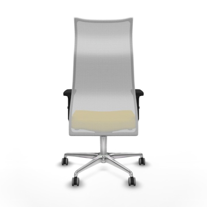 Albacete malla sincro malla blanca bali amarillo brazos 2D base aluminio ruedas 65mm engomadas