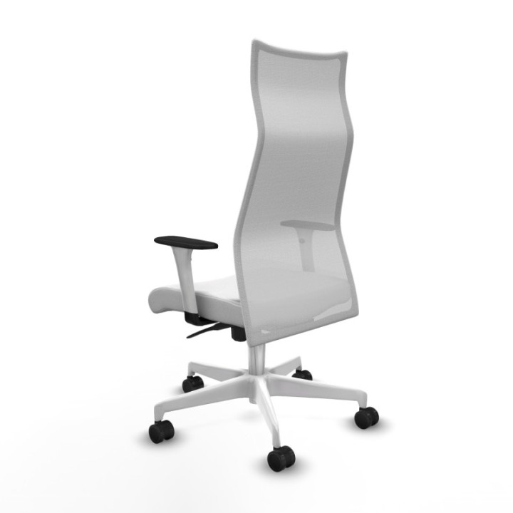 Albacete malla sincro malla blanca bali blanco brazos blancos base blanca ruedas 65 mm nailon