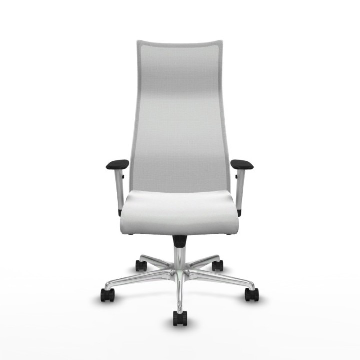 Albacete malla sincro malla blanca bali blanco brazos blancos base aluminio ruedas 65 mm nailon