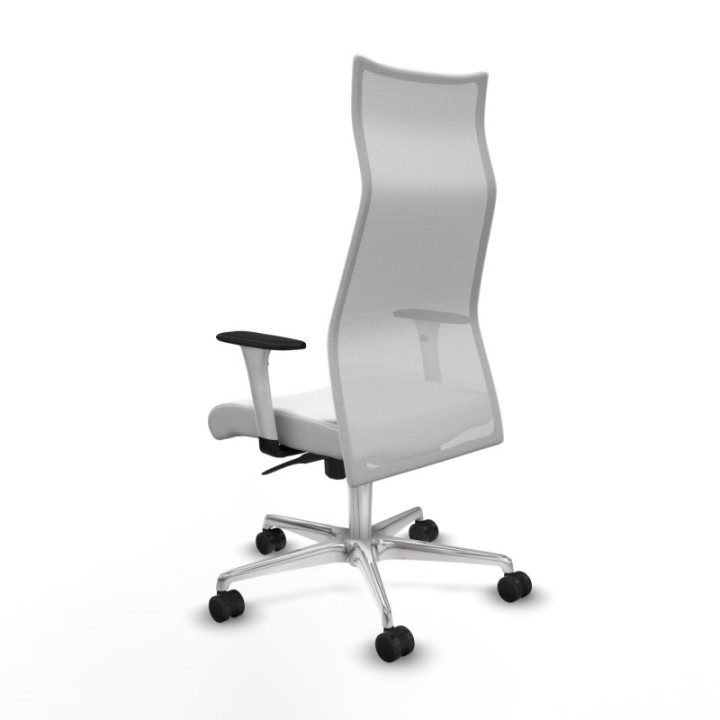 Albacete malla sincro malla blanca bali blanco brazos blancos base aluminio ruedas 65 mm nailon