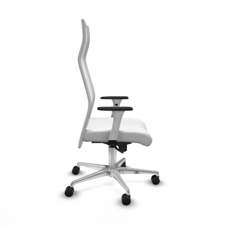 Albacete malla sincro malla blanca bali blanco brazos blancos base aluminio ruedas 65 mm nailon