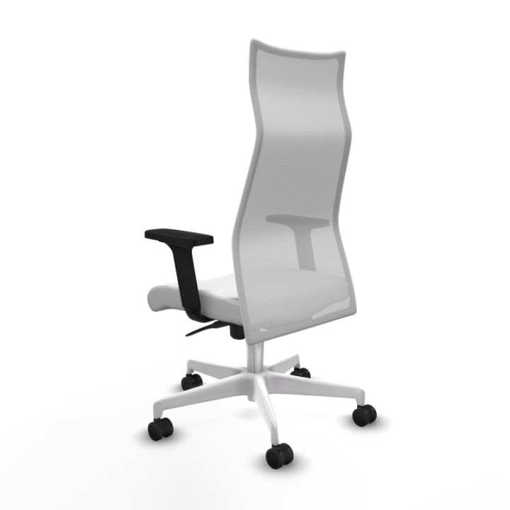 Albacete malla sincro malla blanca bali blanco brazos 2D base blanca ruedas 65 mm nailon