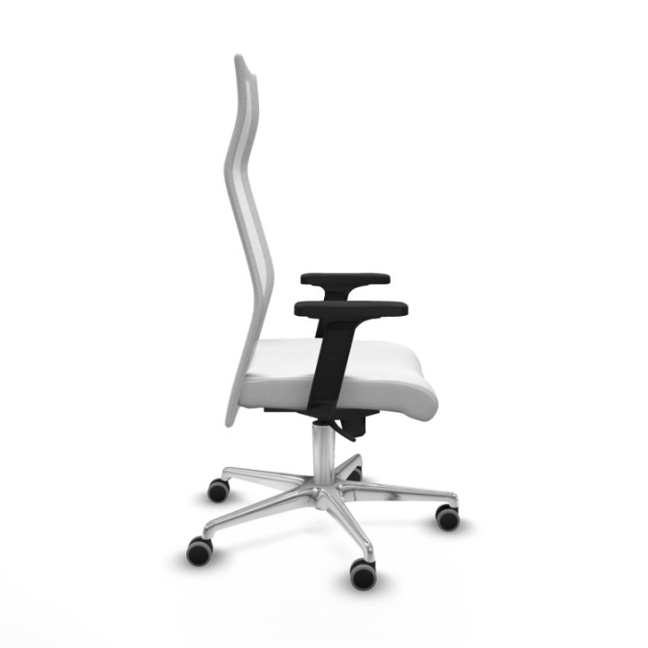 Albacete malla sincro malla blanca bali blanco brazos 2D base aluminio ruedas 65mm engomadas