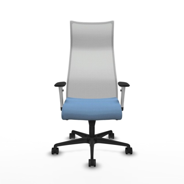 Albacete malla sincro malla blanca bali azul cielo brazos blancos base nailon ruedas 65 mm nailon