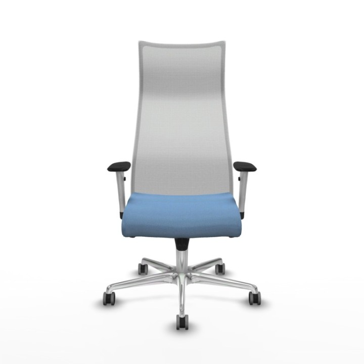 Albacete malla sincro malla blanca bali azul cielo brazos blancos base aluminio ruedas 65mm engomadas