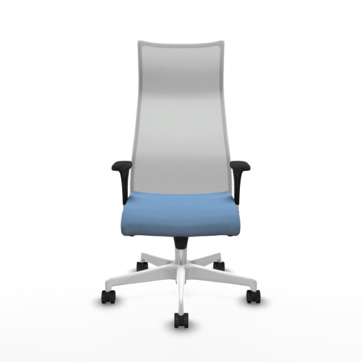 Albacete malla sincro malla blanca bali azul cielo brazos 1D base blanca ruedas 65 mm nailon