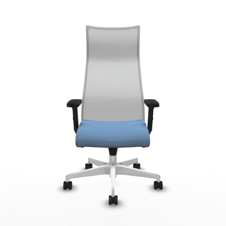 Albacete malla sincro malla blanca bali azul cielo brazos 2D base blanca ruedas 65 mm nailon