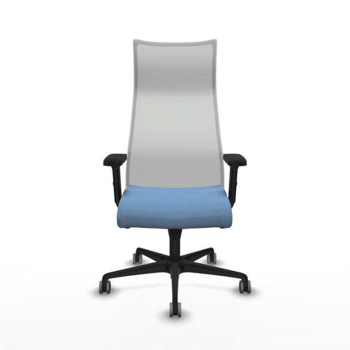 Albacete malla sincro malla blanca bali azul cielo brazos 2D base nailon ruedas 65mm engomadas