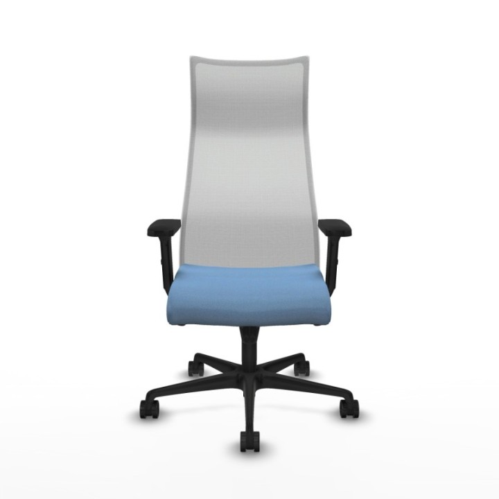 Albacete malla sincro malla blanca bali azul cielo brazos 2D base nailon ruedas 65 mm nailon