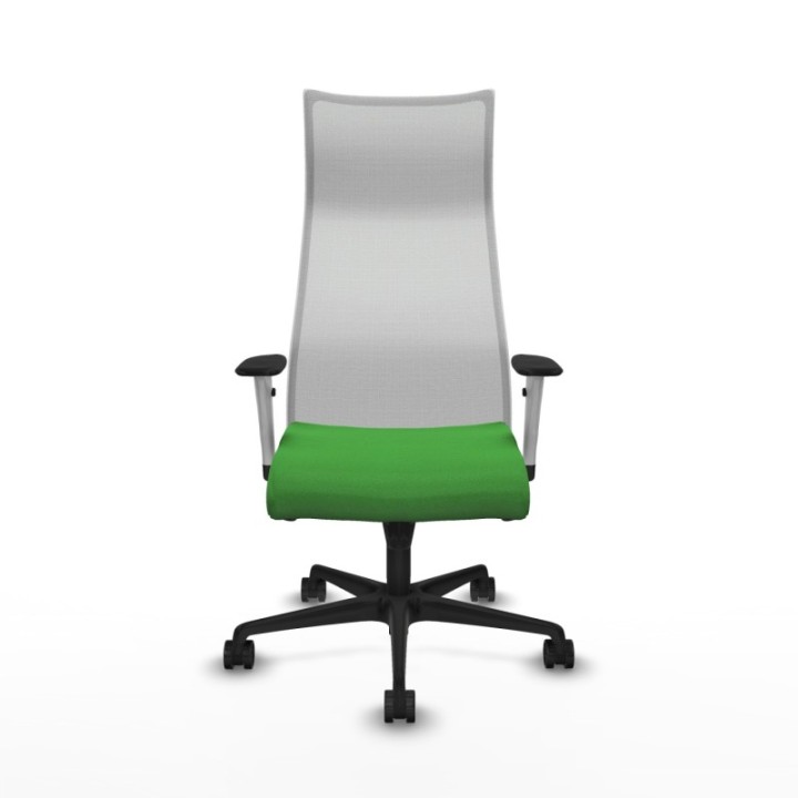 Albacete malla sincro malla blanca bali verde brazos blancos base nailon ruedas 65 mm nailon