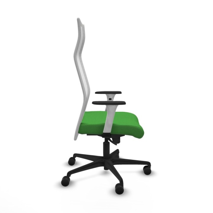 Albacete malla sincro malla blanca bali verde brazos blancos base nailon ruedas 65 mm nailon