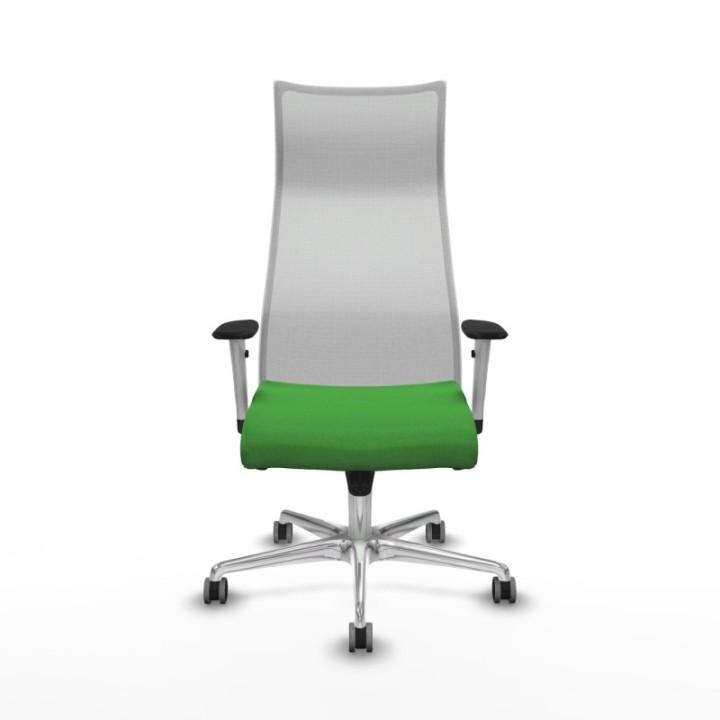 Albacete malla sincro malla blanca bali verde brazos blancos base aluminio ruedas 65mm engomadas