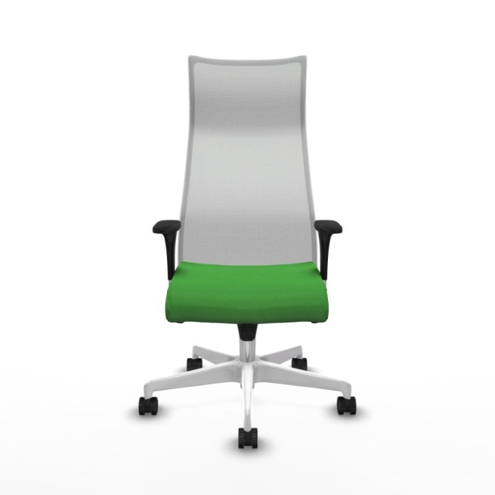 Albacete malla sincro malla blanca bali verde brazos 1D base blanca ruedas 65 mm nailon