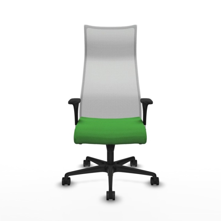 Albacete malla sincro malla blanca bali verde brazos 1D base nailon ruedas 65 mm nailon