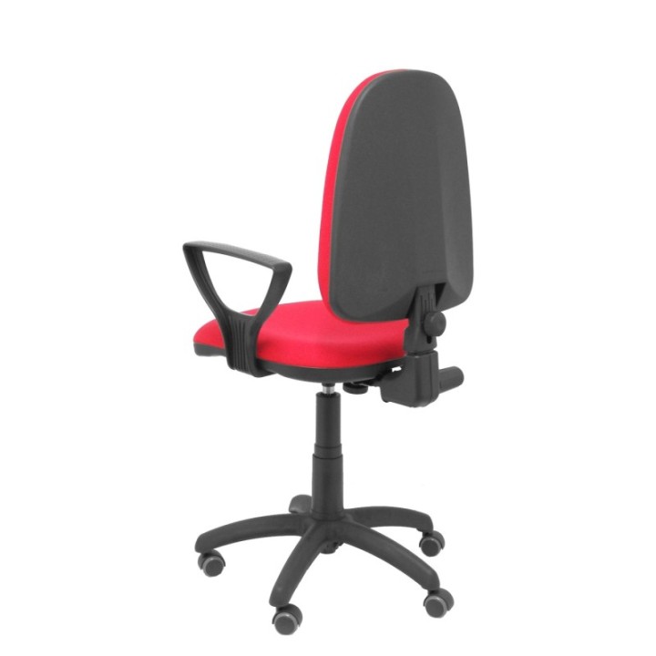 Silla Aýna bali rojo brazos fijos ruedas de parqué