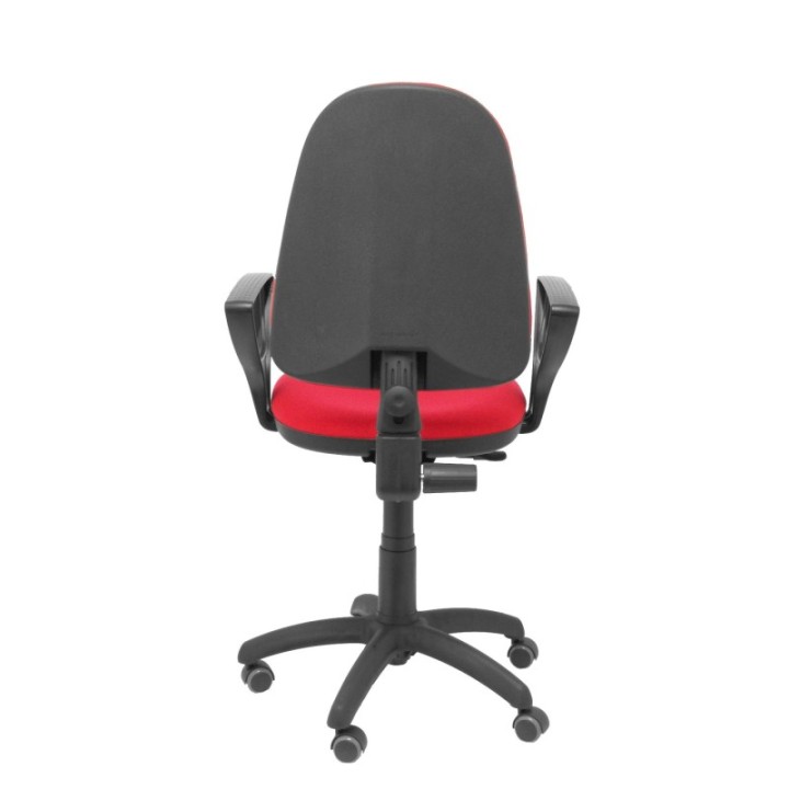 Silla Aýna bali rojo brazos fijos ruedas de parqué