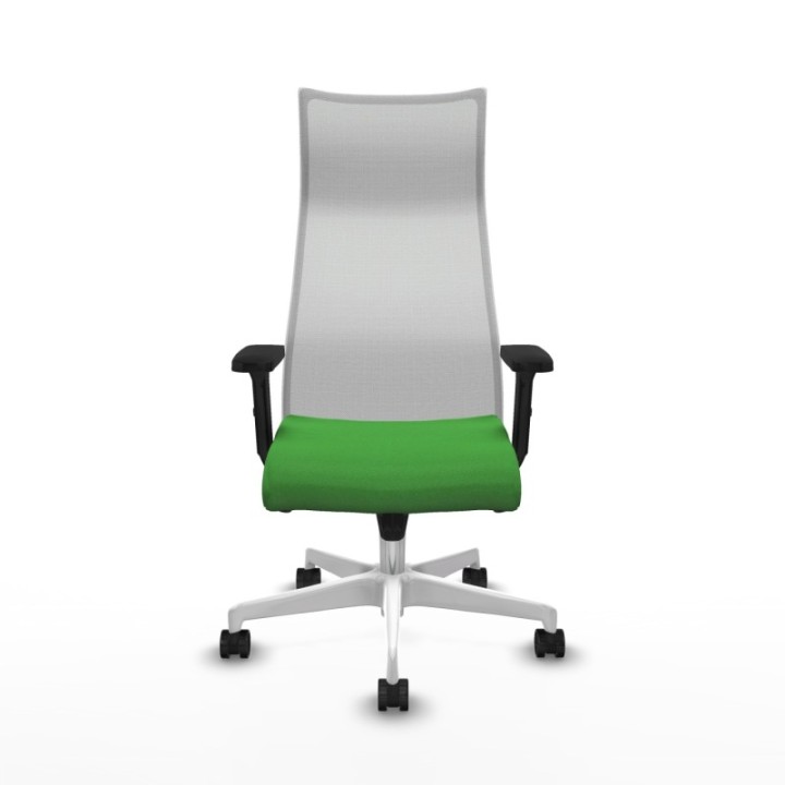 Albacete malla sincro malla blanca bali verde brazos 2D base blanca ruedas 65 mm nailon