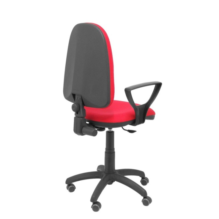 Silla Aýna bali rojo brazos fijos ruedas de parqué