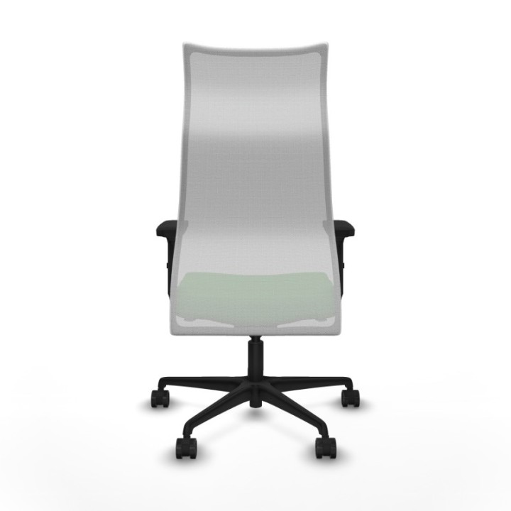 Albacete malla sincro malla blanca bali verde brazos 2D base nailon ruedas 65 mm nailon