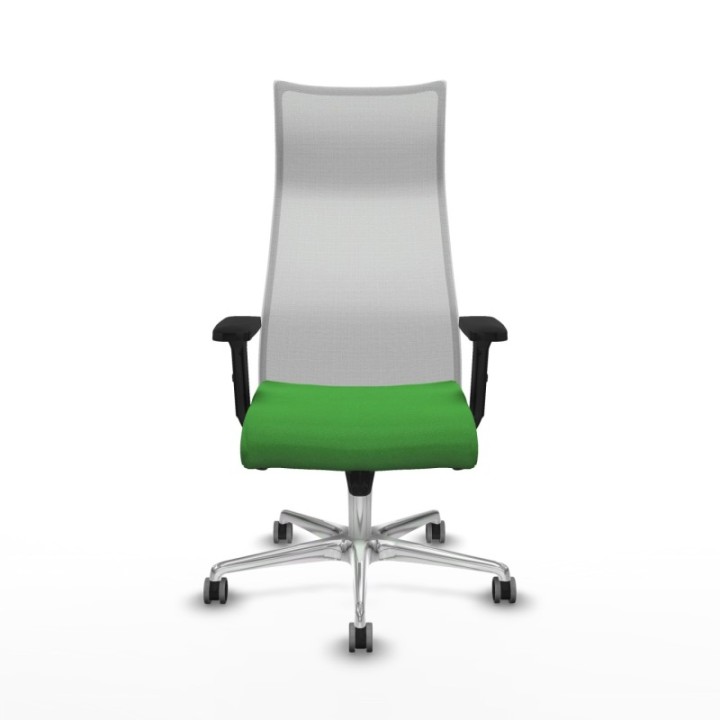 Albacete malla sincro malla blanca bali verde brazos 2D base aluminio ruedas 65mm engomadas