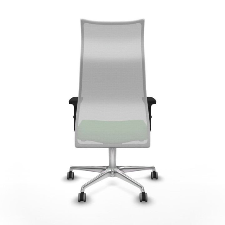 Albacete malla sincro malla blanca bali verde brazos 2D base aluminio ruedas 65mm engomadas