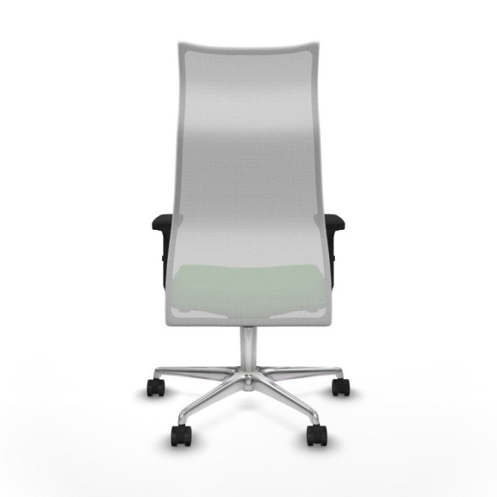 Albacete malla sincro malla blanca bali verde brazos 2D base aluminio ruedas 65 mm nailon