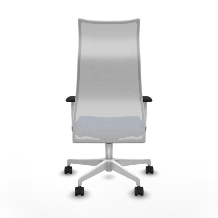 Albacete malla sincro malla blanca bali azul marino brazos blancos base blanca ruedas 65 mm nailon