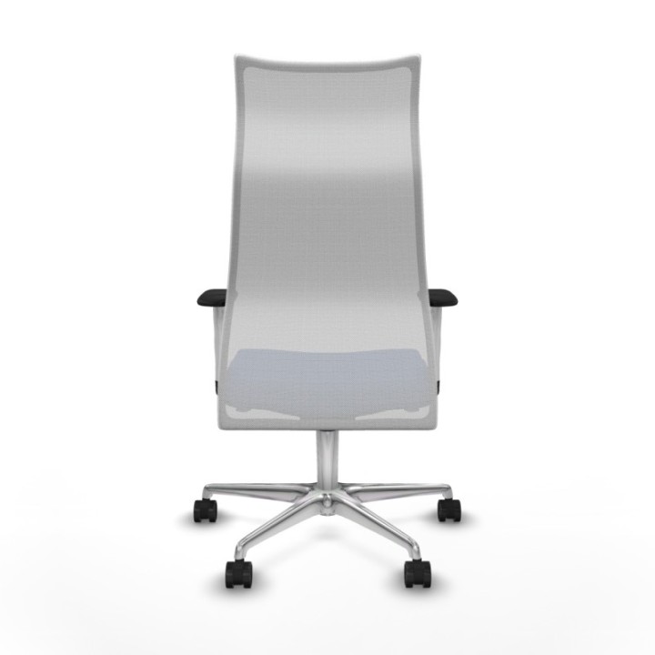 Albacete malla sincro malla blanca bali azul marino brazos blancos base aluminio ruedas 65 mm nailon