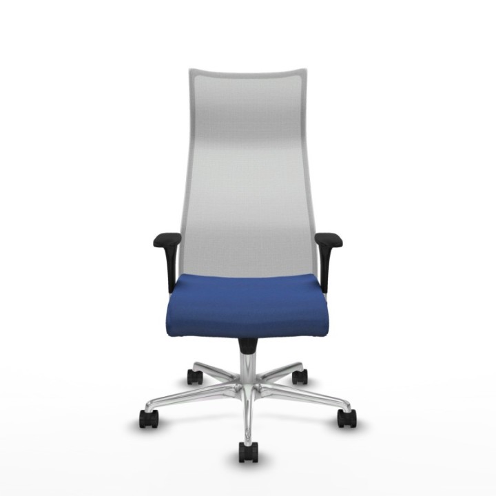 Albacete malla sincro malla blanca bali azul marino brazos 1D base aluminio ruedas 65 mm nailon