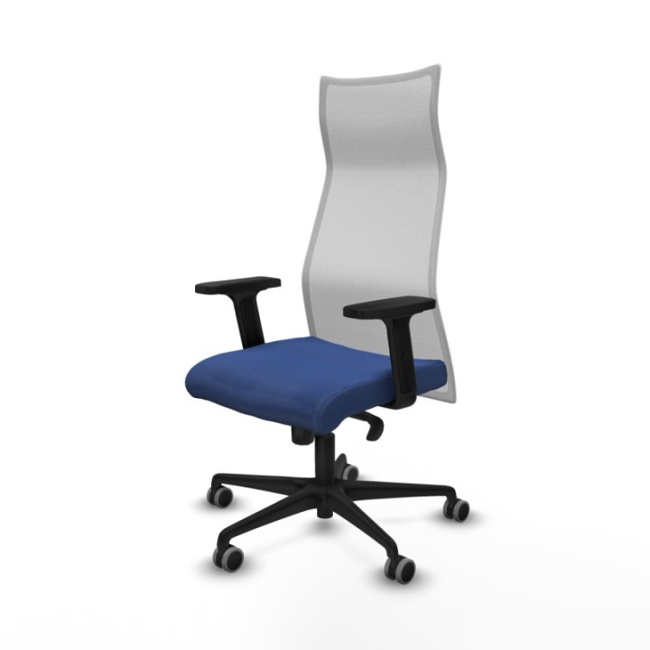 Albacete malla sincro malla blanca bali azul marino brazos 2D base nailon ruedas 65mm engomadas