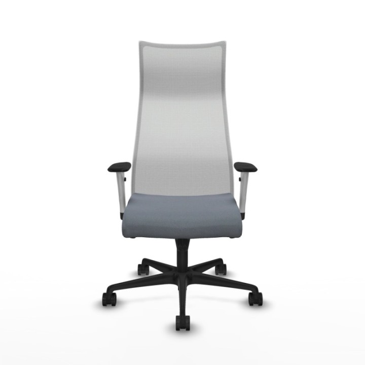 Albacete malla sincro malla blanca bali gris brazos blancos base nailon ruedas 65 mm nailon