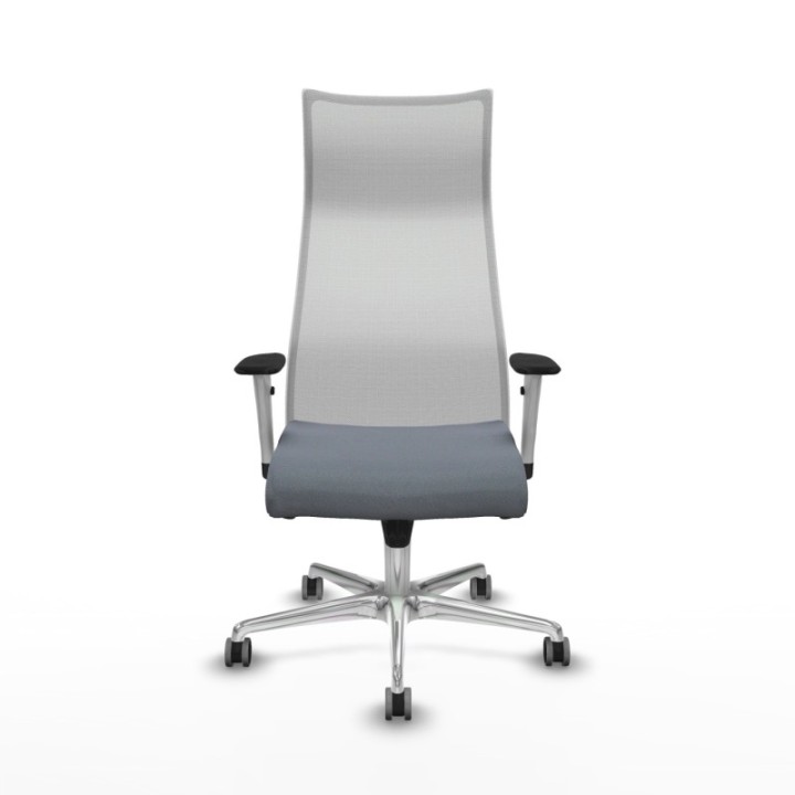 Albacete malla sincro malla blanca bali gris brazos blancos base aluminio ruedas 65mm engomadas