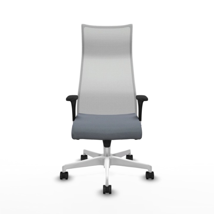 Albacete malla sincro malla blanca bali gris brazos 1D base blanca ruedas 65 mm nailon