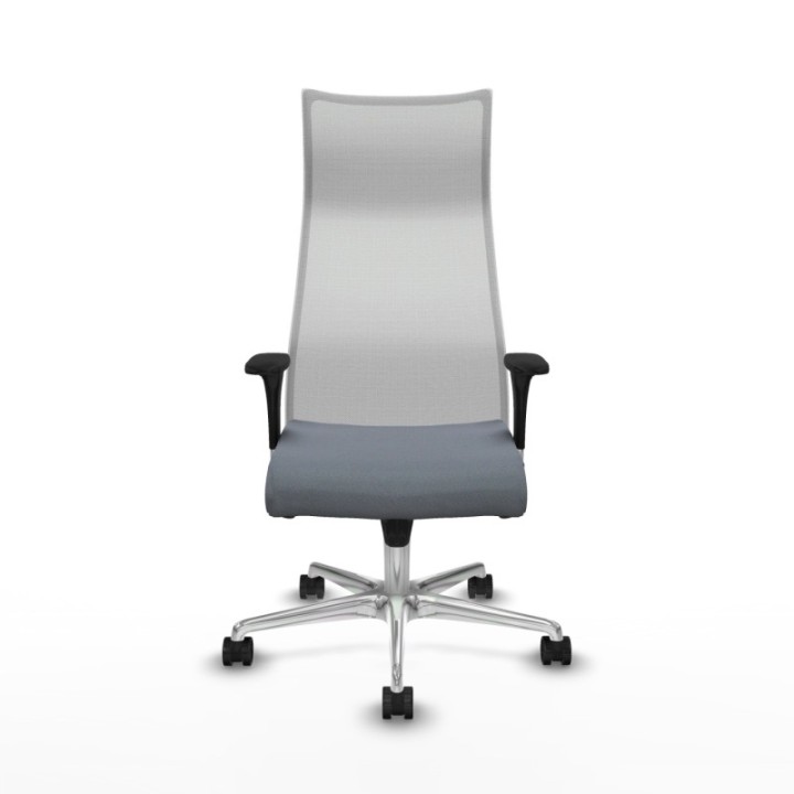 Albacete malla sincro malla blanca bali gris brazos 1D base aluminio ruedas 65 mm nailon