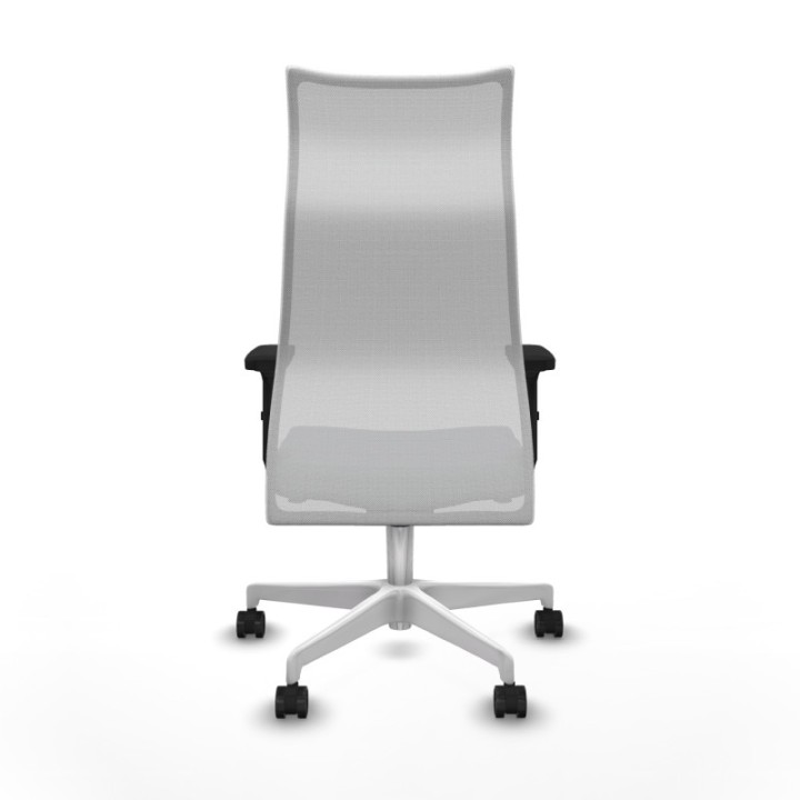 Albacete malla sincro malla blanca bali gris brazos 2D base blanca ruedas 65 mm nailon